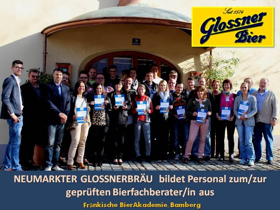 Neumarkter Glossnerbräu bildet zum Bierfachberater aus